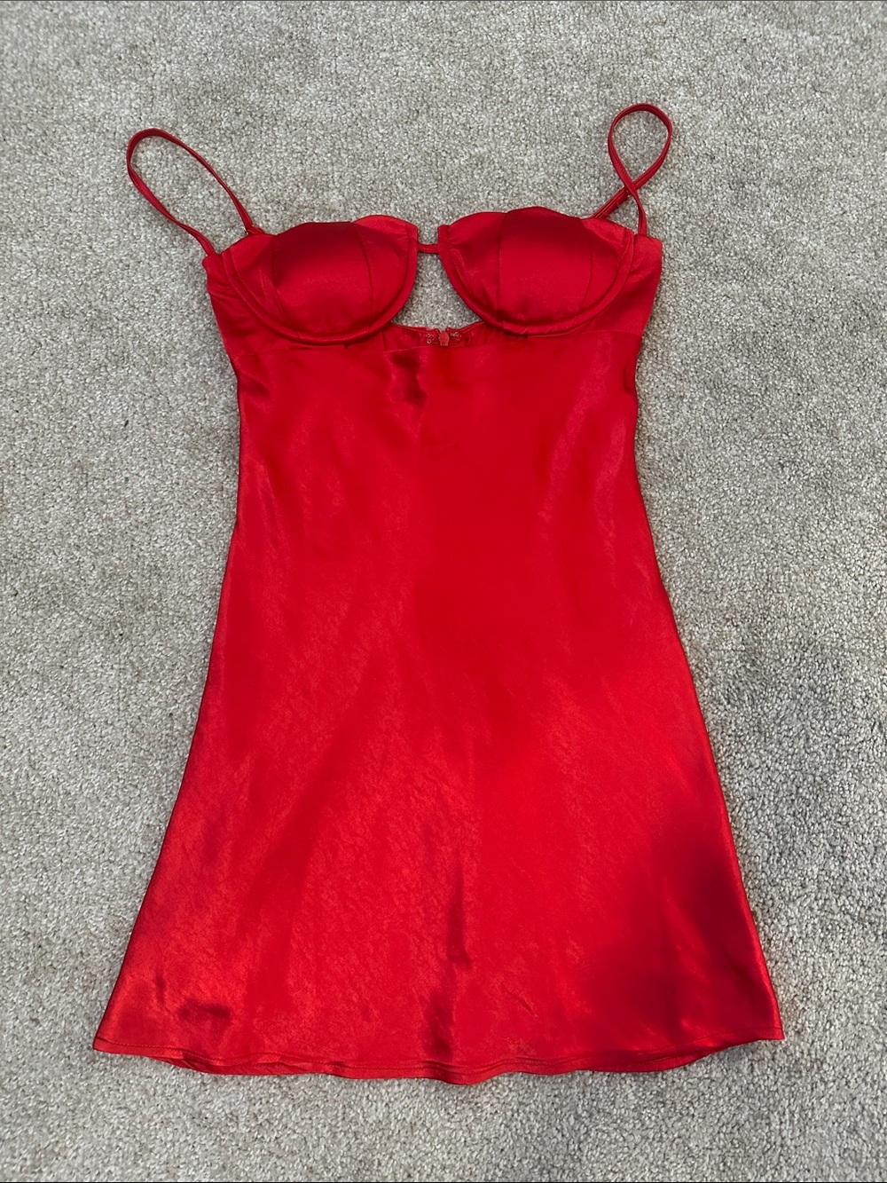 Red Satin Mini Dress from Runway the Label